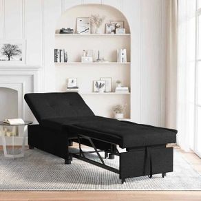 Sofa Bed Black 194 x 67 x 37 cm Fabric