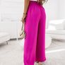 Smooth Airy Trousers with High Waist PInk/fushia Image 2