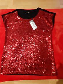 Red sequin top, Miss Sixty, Size XS ( big fit)