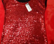 Red sequin top, Miss Sixty, Size XS ( big fit)