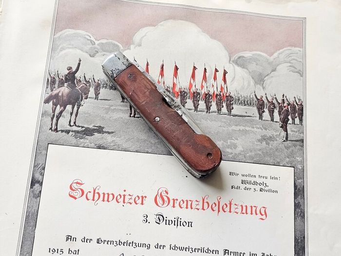 Antique 1910s Wenger Tahara Original Swiss Army Knife from mid 1910 over 100years old Collectable Militaria