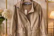 jacket Bnwt tan detachable hooded spring jacket Escandelle medium