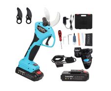Laecabv 40 mm Professional Electric Secateurs, 21 V Battery Scissors for Garden, Electric Loppers Battery Secateurs with Brushless Motor