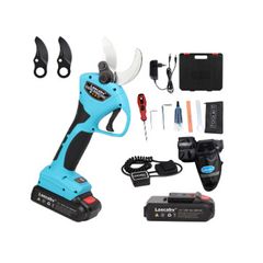 Laecabv 40 mm Professional Electric Secateurs, 21 V Battery Scissors for Garden, Electric Loppers Battery Secateurs with Brushless Motor