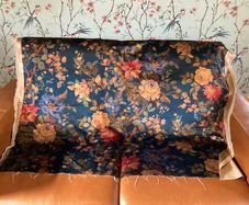 Liberty London Vintage Velvet Fabric Lady Kristina Rose - Lapis Floral