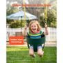 Toddler Swing 136 kg High Back Full Bucket Baby Swing Seat Green, for Outdoor & Indoor Backyard Playground, Heavy-Duty Coated Chains and Carabiners, Fully Assembled Seat for Toddlers Age 3+ Image 4