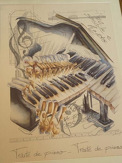 Framed print - piano
