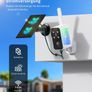 PESAIR DD320, 180 degrees Solar-Powered Security Camera, 2K Wireless Outdoor/Indoor Camera with PIR Detection, Color Night Vision, Two-Way Audio, 2.4GHz Wi-Fi, IP65 Waterproof, White Image 2