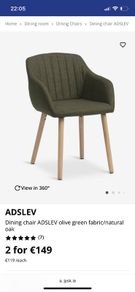 Green dining chair