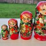 A set of five hand-painted, traditional Russian dolls Image 8