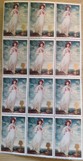 Sheets of Vintage UK Postage Stamps