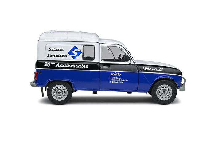 Renault 4 Lf4 Service Van 1988 New In Box 1/18 Limited - 90 Years
