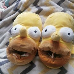 homer Simpson slippers mens size large