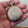 Antique Silver Swiss Made WW1 Era Military Pocket Watch Image 8