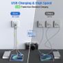 Travel Adapter 4 USB Universal Charger Plug Adaptor 22W 4.4A Multi USB Wall Plug with UK EU USA AUS Worldwide Power Adapter for iPhone, iPad, Android, Tablet(USB to USB C Adapter Included) Image 3