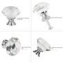BNIB 4 Pack 30mm Crystal Glass Cabinet Door Knobs Cupboard Image 3