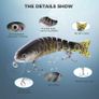 Fishing Lures Life-like pike lures,trout lures for freshwater salt water, sea fishing tackle baits, 5pcs 4.3 inch big fishing spinners lure kit Image 6