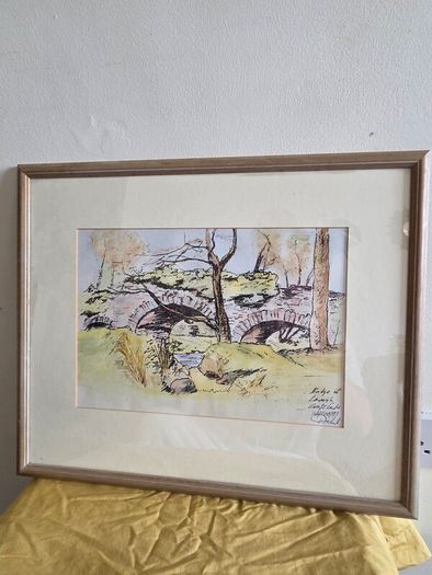 "Bridge at Laragh" Watercolour by Michael Walsh - Signed and dated