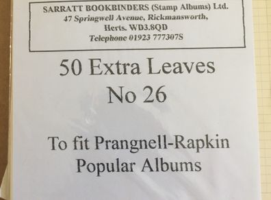 50 Extra Leaves to for Prang-Rapkin Popular Albums (Stamp Album)