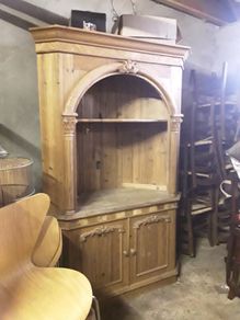 pine corner cabinet