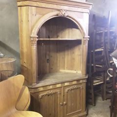 pine corner cabinet