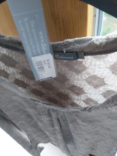 Bohemia Label Ladies Gray Cotton Mix Top Sz L UK14