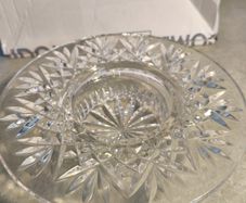 A wonderful Waterford Crystal Bethany Pillar Candle holder. In good condition with acid mark to base.