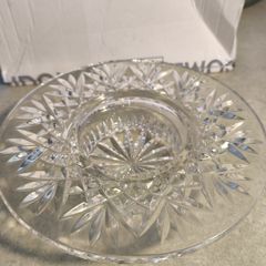 A wonderful Waterford Crystal Bethany Pillar Candle holder. In good condition with acid mark to base.