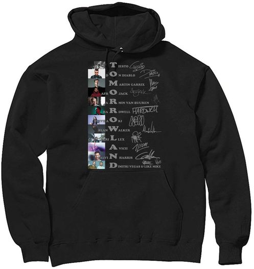Tomorrowland hoodie with dj signatures autographs