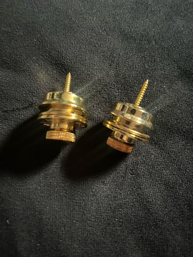 strap lock guitar system gold