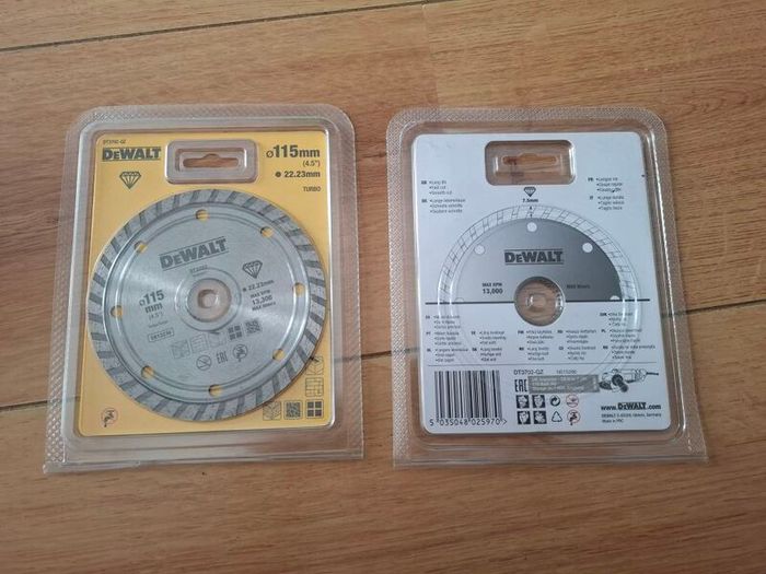2x DeWalt 115mm Turbo Eco Diamond Cutting Disc