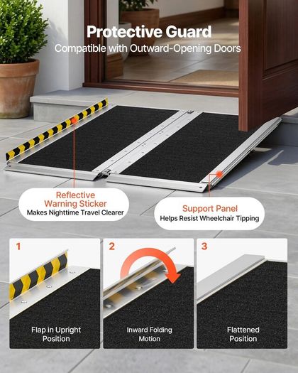 Portable Wheelchair Ramp 3FT 800 lbs Capacity
