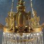 FLAS SALE ! WAS 850 NOW 650 ! Beautiful French Brass & Crystal Chandelier. Image 4