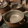 Vintage copper brass pots and pans free postage Image 2