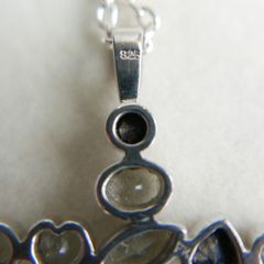 Vintage Sterling Silver 925 Cross Pendant Minora and Chain L-12"  12,33g