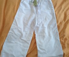 Brand new Benetton white linen trousers (size 10-11 y.o)