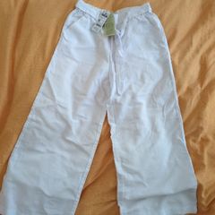 Brand new Benetton white linen trousers (size 10-11 y.o)