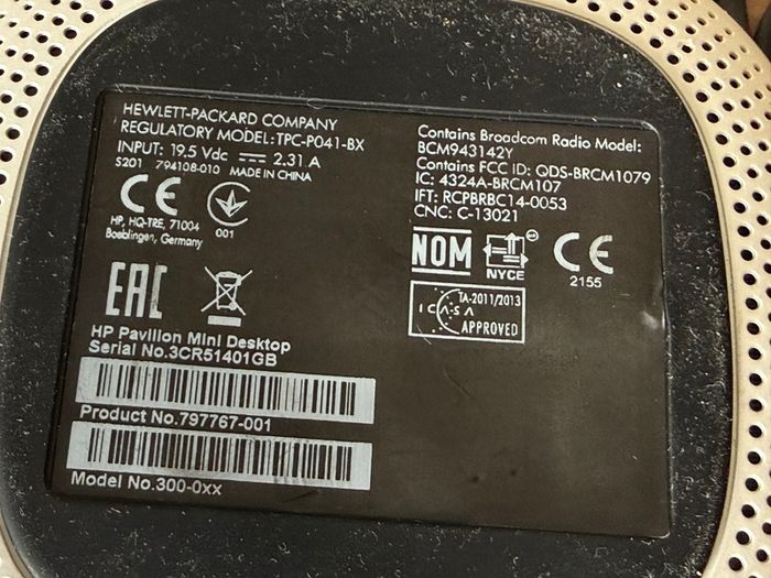HP Pavilion Mini Desktop 300-0xx