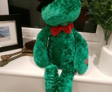 Christmas singing frog