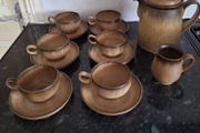 Denby coffee set plus side plates