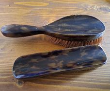 Vintage Faux Tortoiseshell Brush Set