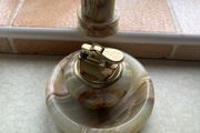 Vintage Japanese Green/Brown 1960's Onyx Marble Stone 3 pce set