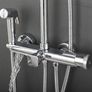 hermostatic Shower Faucet Chrome Bathroom Shower Mixer Set Waterfall Rain Shower System Bathtub Faucet Taps Image 5