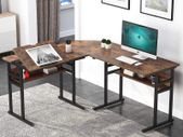 _L-shaped desk, computer desk corner desk, computer desk with tiltable drawing board, PC desk angle combination for office work study room