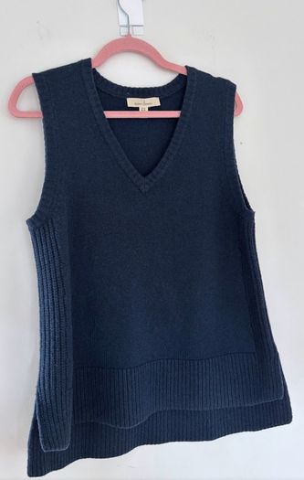 Seasalt Cornwall blue wool vest