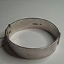 Vintage Solid Sterling Silver Engraved Hinged Bangle Bracelet Image 5