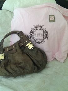 Juicy couture large brown leather bag
