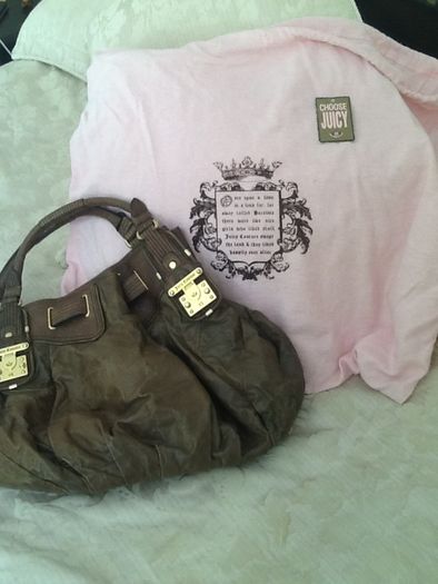 Juicy couture large brown leather bag