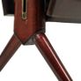 Vintage Italian Mahogany  Brass Magazine Rack attributed to Ico Parisi 1950s Image 7