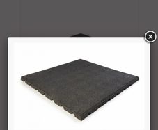 Black rubber garden tiles -Play area or balcony patio etc